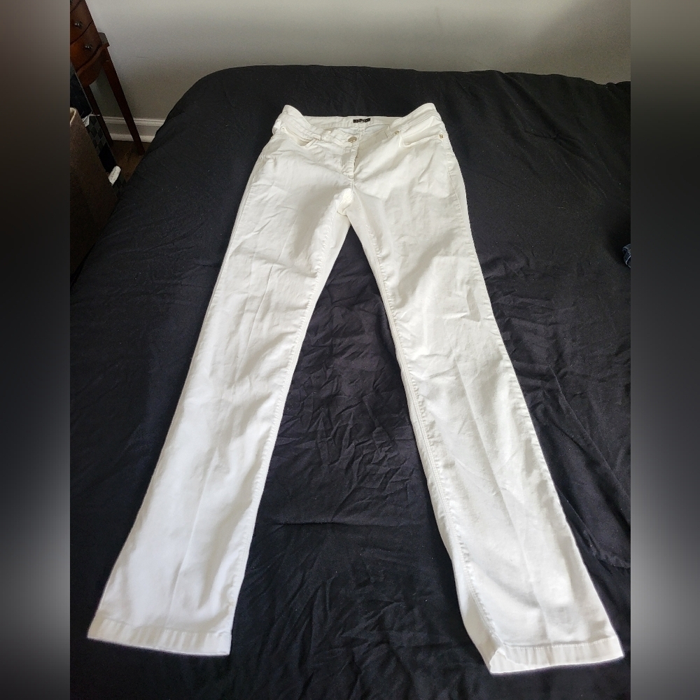 Escada - Women's White Jeans - Size 38/US28 - Picture 5 of 8
